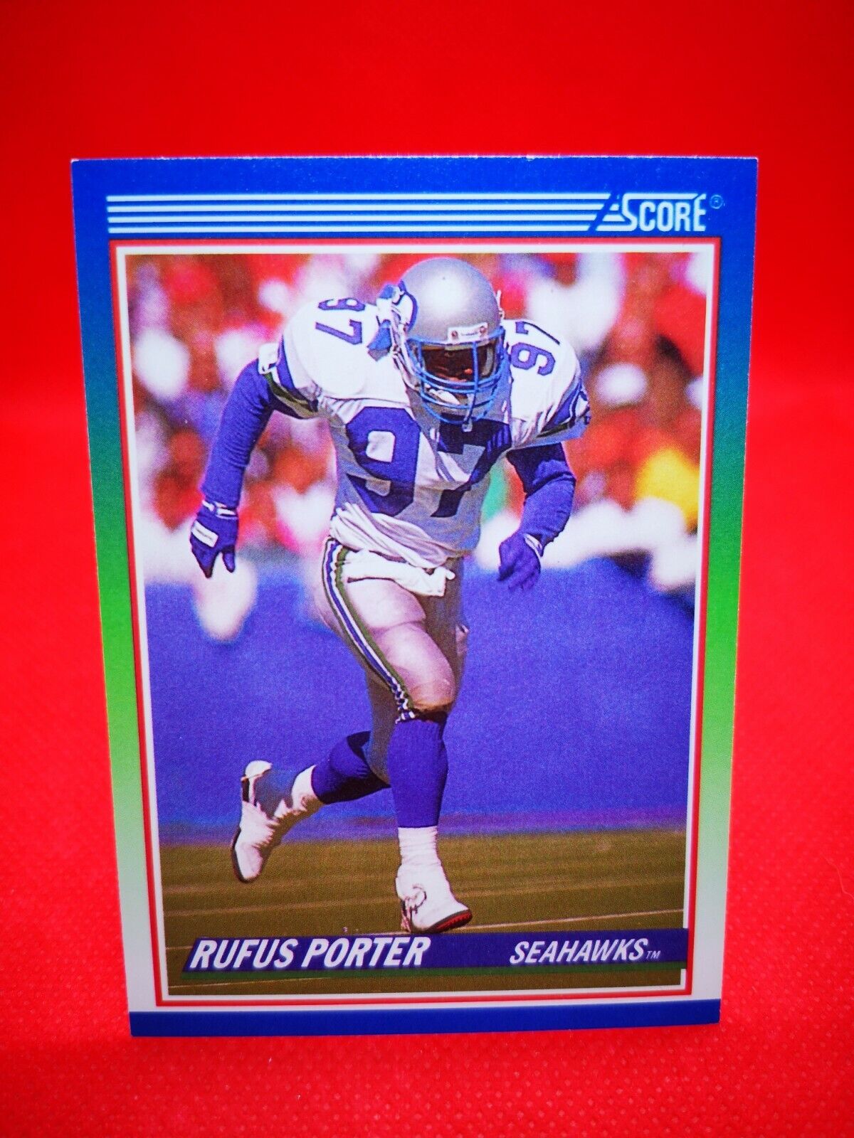 1990 NFL Football Card Score NM+/M Seattle Seahawks #332 Rufus Porter