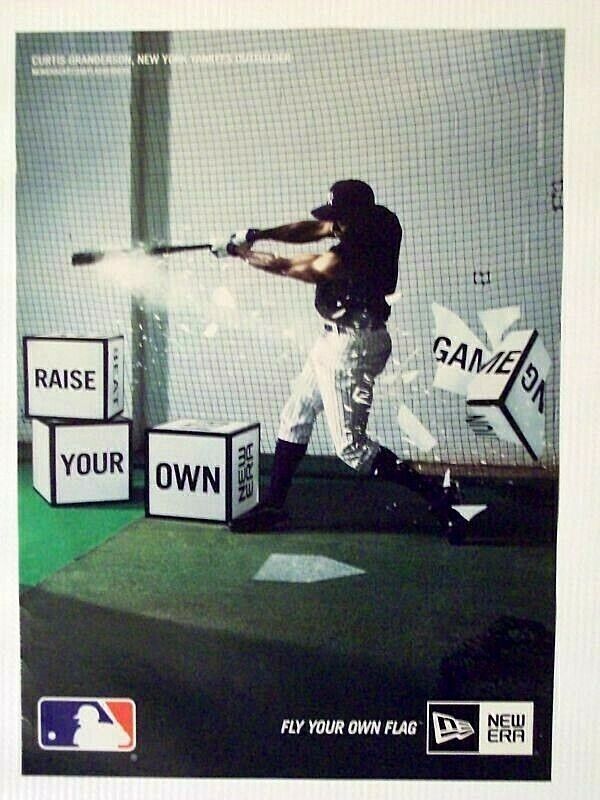 2011 Magazine Advertisement Page Curtis Granderson New York Yankees New Era Ad
