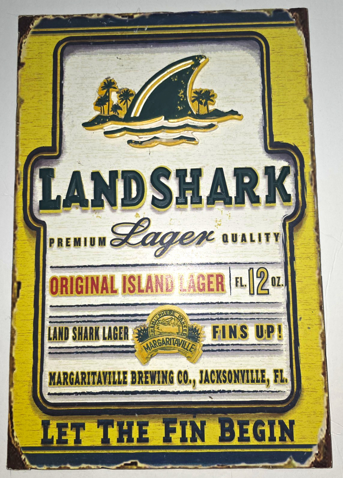 MARGARITAVILLE VINTAGE LandShark Lager Original Island Lager Sign WOODEN 3D HTF MARGARITAVILLE VINTAGE LandShark Lager Original Island Lager Sign WOODEN 3D HTF