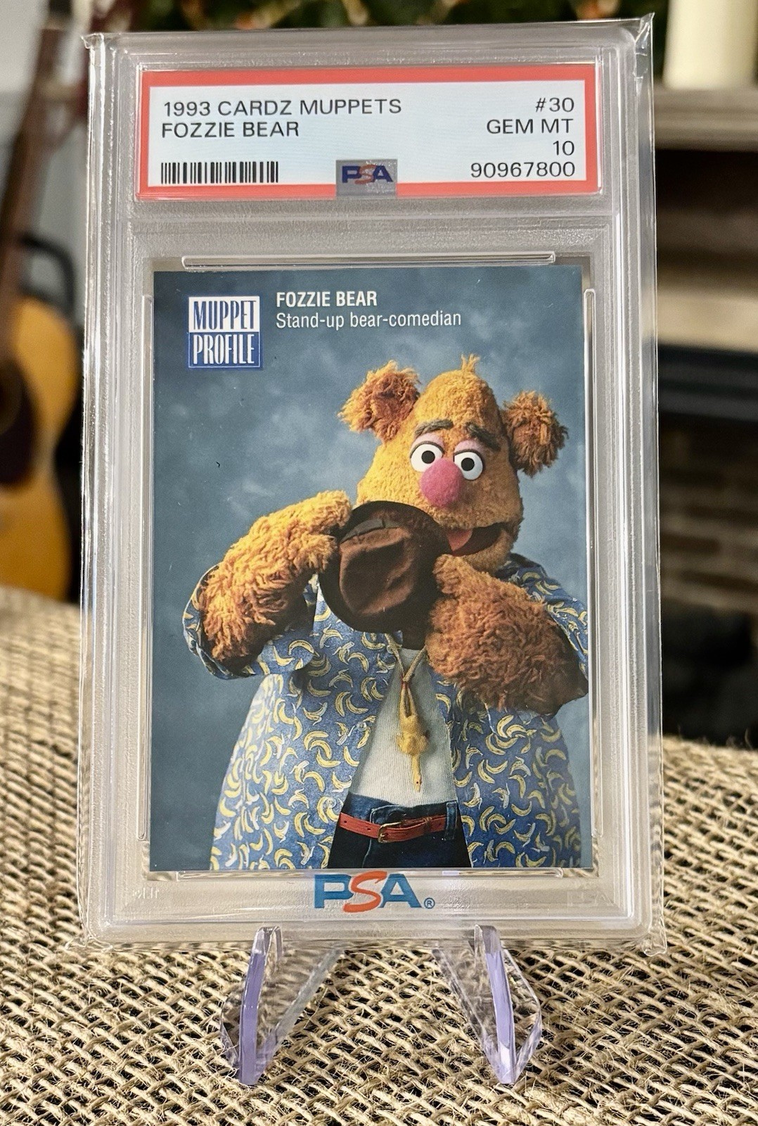 PSA 10 1993 Cardz Jim Henson's The Muppets Character Card Fozzie Bear Card #30 PSA 10 1993 Cardz Jim Henson's The Muppets Character Card Fozzie Bear Card #30