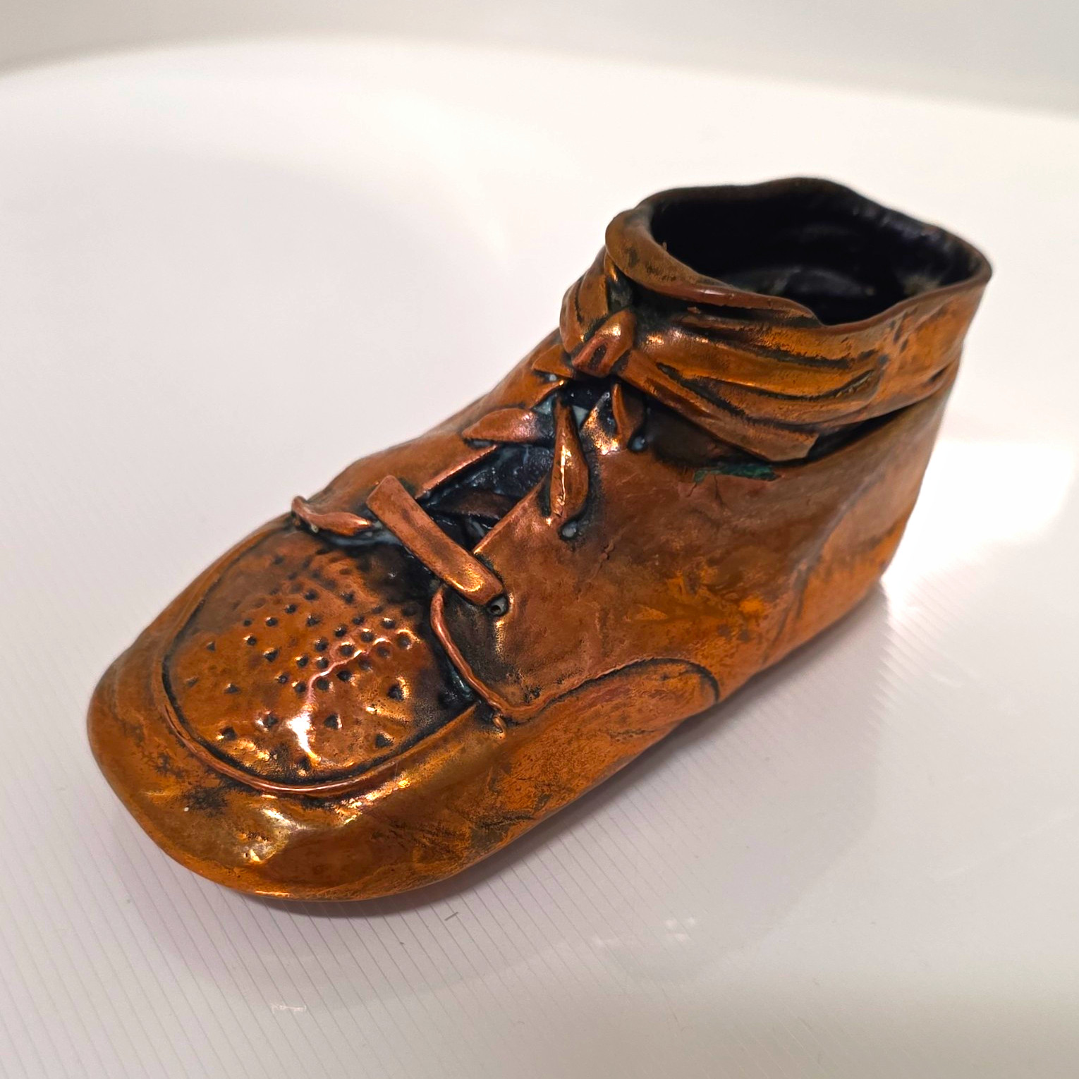 1940s Antique Bronzed Baby Shoe 1940s Antique Bronzed Baby Shoe