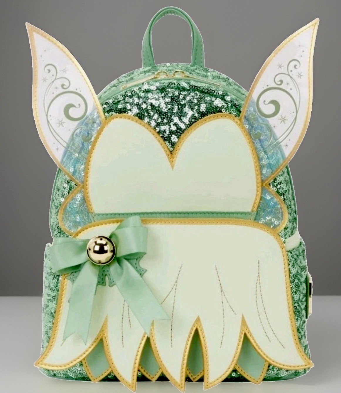 Loungefly x Disney TinkerBell Iridescent Wings Holiday Sequin Mini Backpack NWT Loungefly x Disney TinkerBell Iridescent Wings Holiday Sequin Mini Backpack NWT