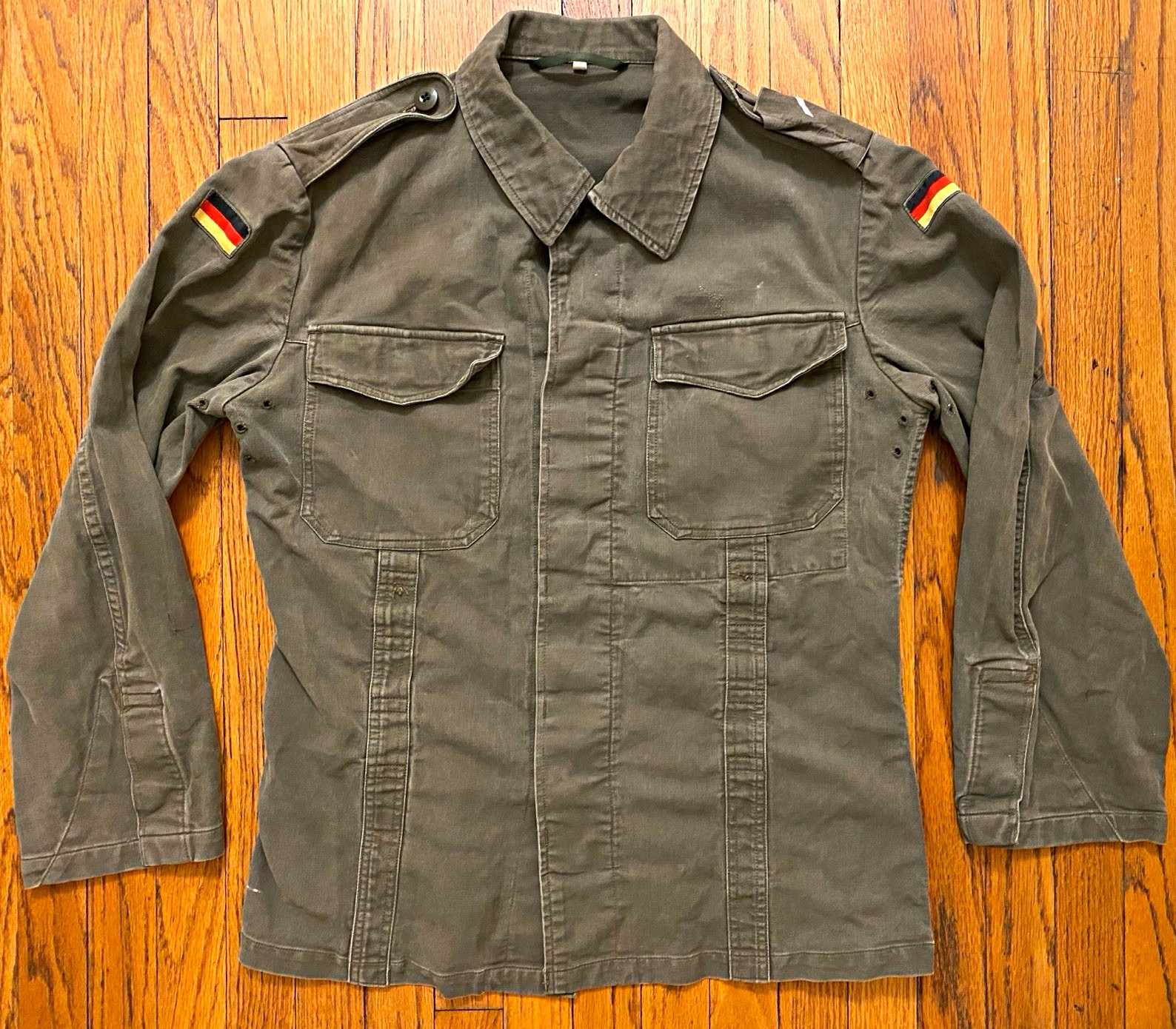 Vintage West German Army Moleskin Field Jacket - Olive Drab - Size 2