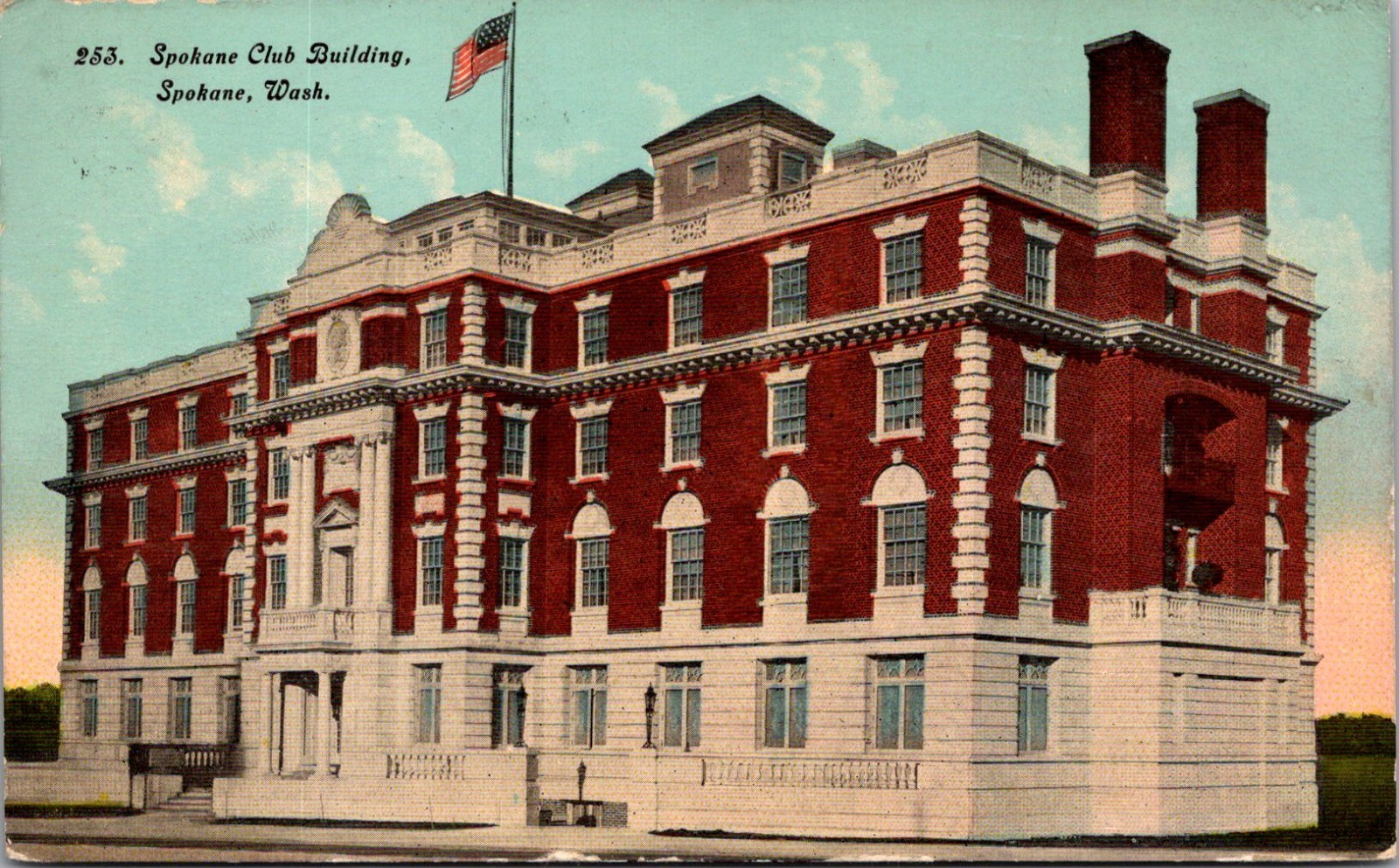 Spokane Club Building Spokane WA Vintage Postcard TP12-10 Spokane Club Building Spokane WA Vintage Postcard TP12-10