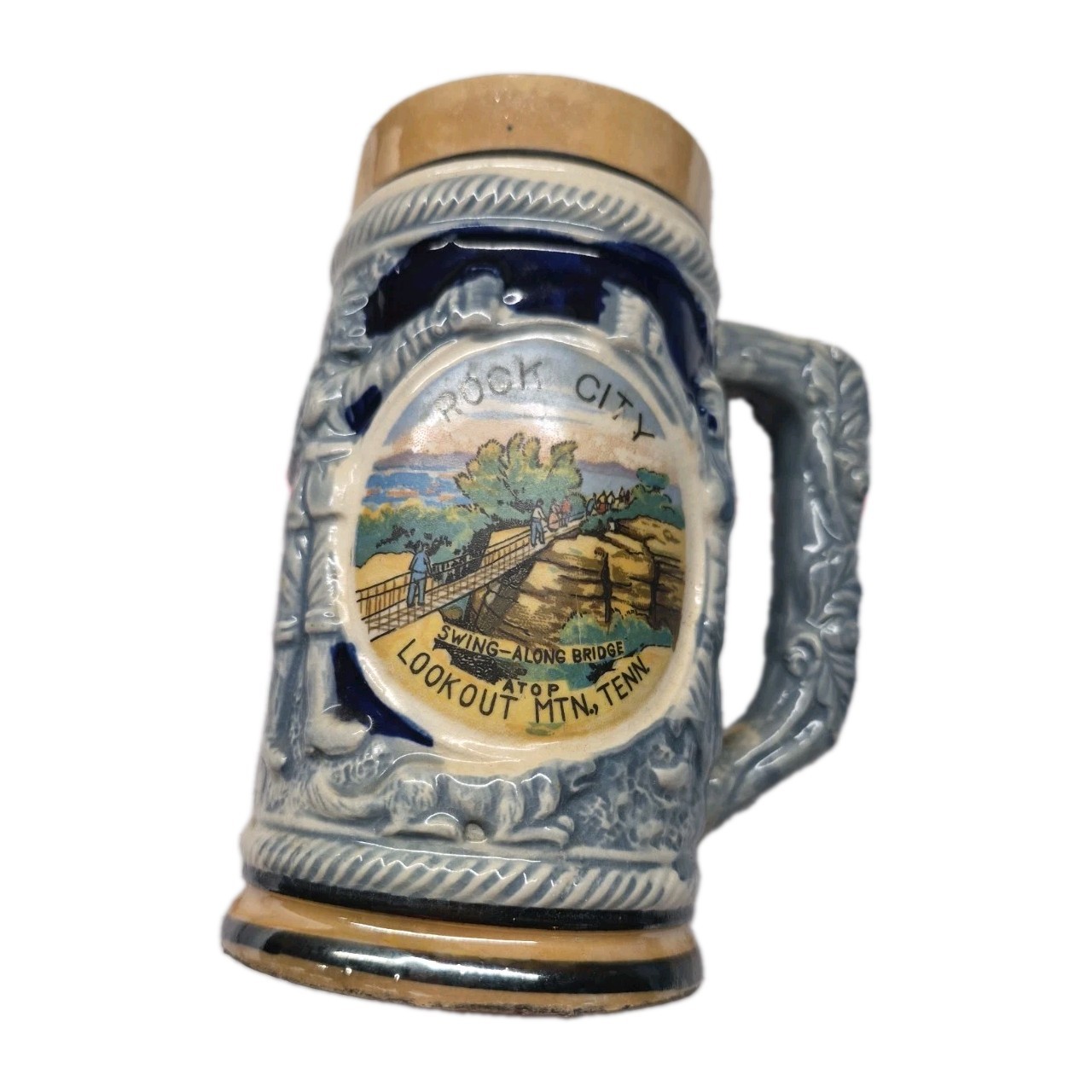 Vintage Lookout Mountain Rock City TN Beer Stein Souvenir Mug Ceramic 6\ Vintage Lookout Mountain Rock City TN Beer Stein Souvenir Mug Ceramic 6\