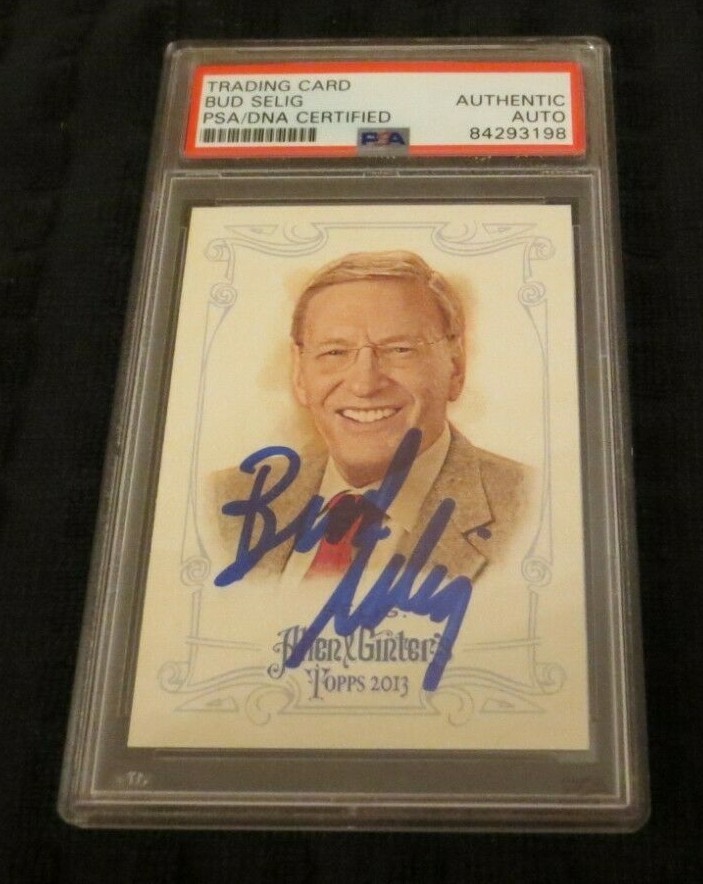 Bud Selig fmr MLB Commisioner signed autographed psa slabbed HOF Allen & Ginter Bud Selig fmr MLB Commisioner signed autographed psa slabbed HOF Allen & Ginter
