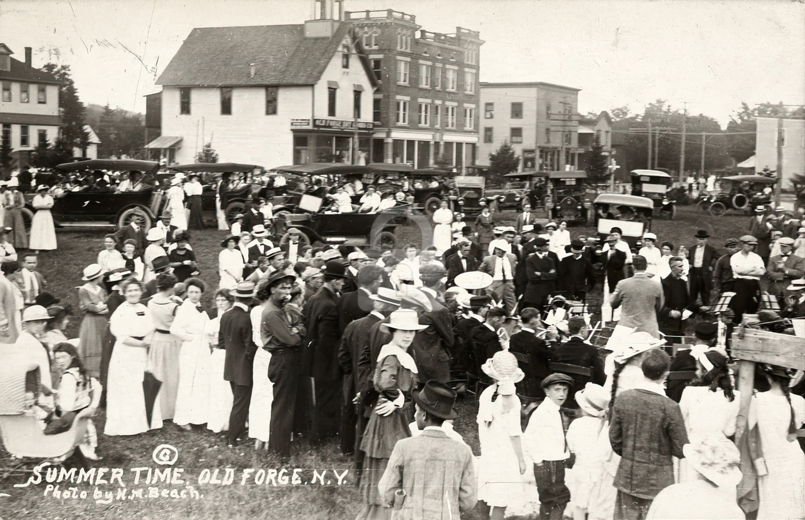 Summer time Old Forge NY New York 1915 RPPC Photo Postcard COPY Summer time Old Forge NY New York 1915 RPPC Photo Postcard COPY