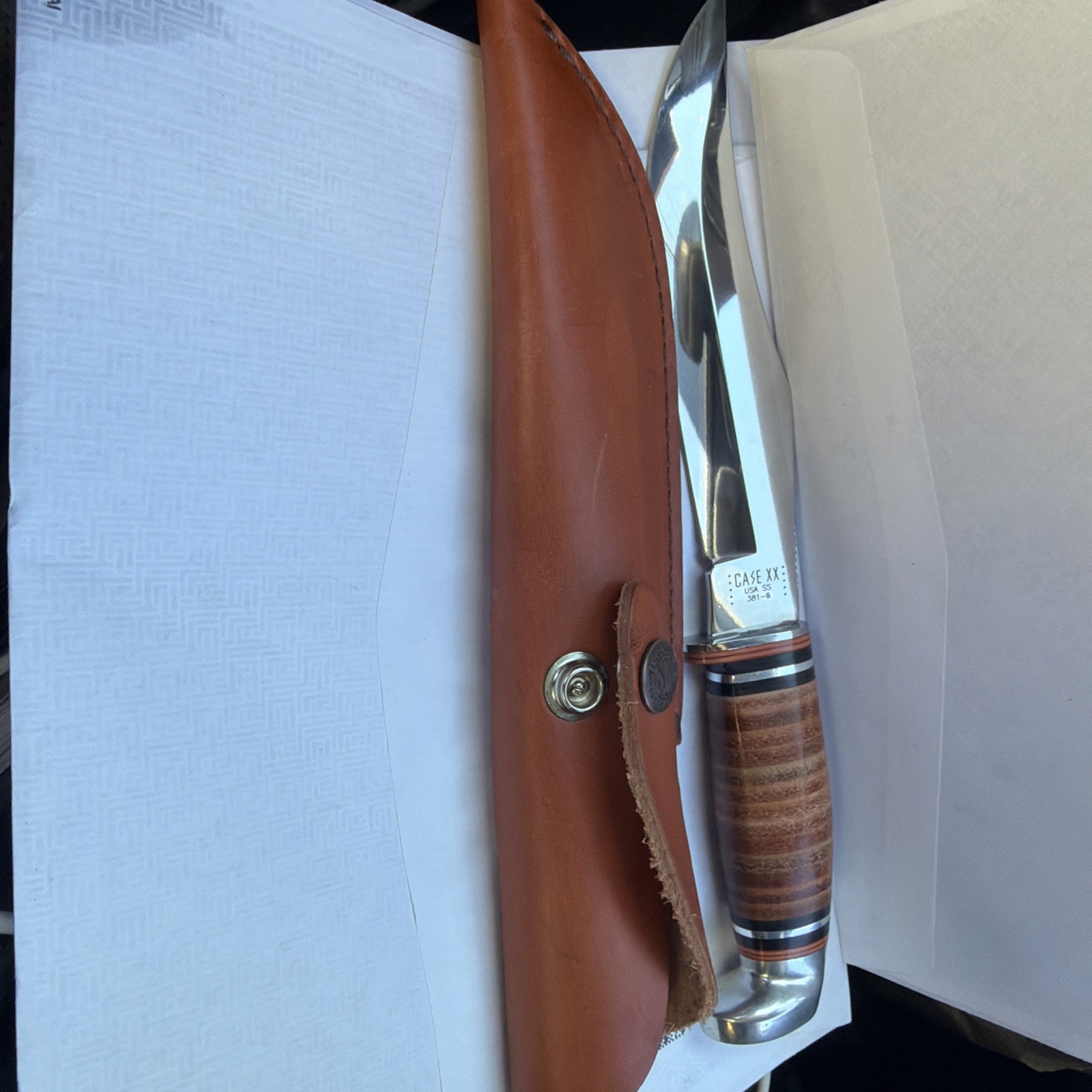 Pristine Mint 1980 Case 381-6 Hunting Knife and Sheath Collectors Dream Find Pristine Mint 1980 Case 381-6 Hunting Knife and Sheath Collectors Dream Find