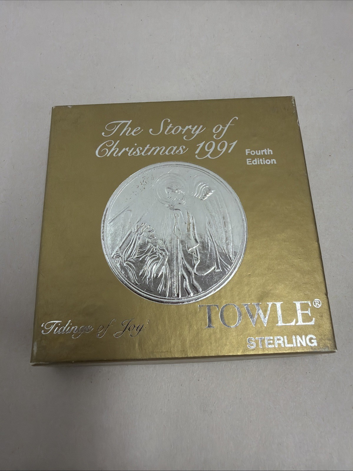 1991 Towle Story of Christmas “Tidings of Joy” Sterling Silver Ornament 1991 Towle Story of Christmas “Tidings of Joy” Sterling Silver Ornament