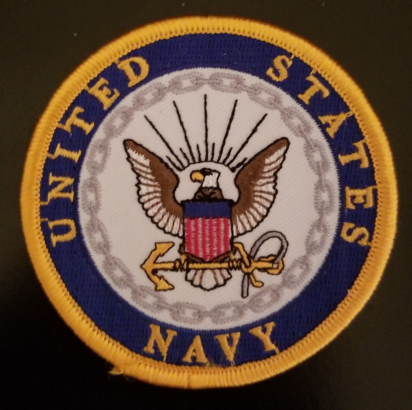 US NAVY 3 INCH ROUND PATCH - NEW DESIGN - MADE IN THE USA
