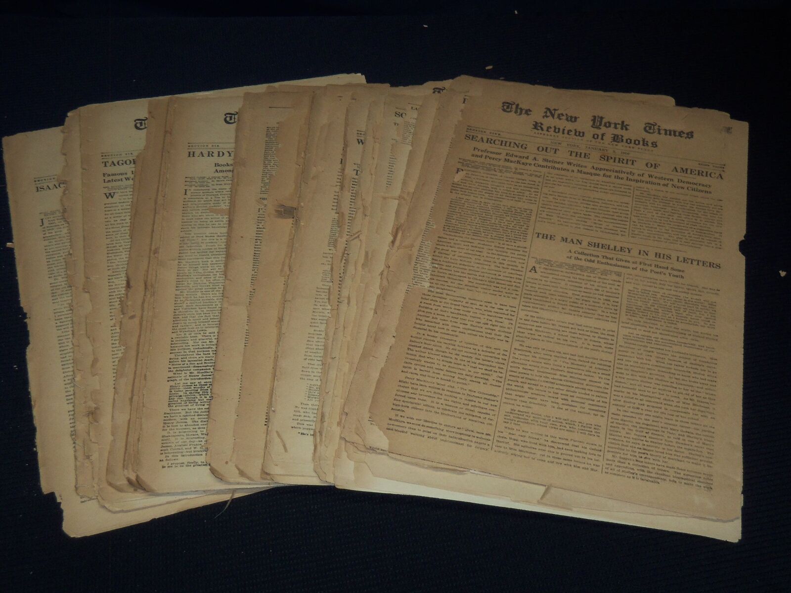 1916 NEW YORK TIMES NEWSPAPER BOOK REVIEW SECTIONS LOT OF 30 ISSUES - O 3221D