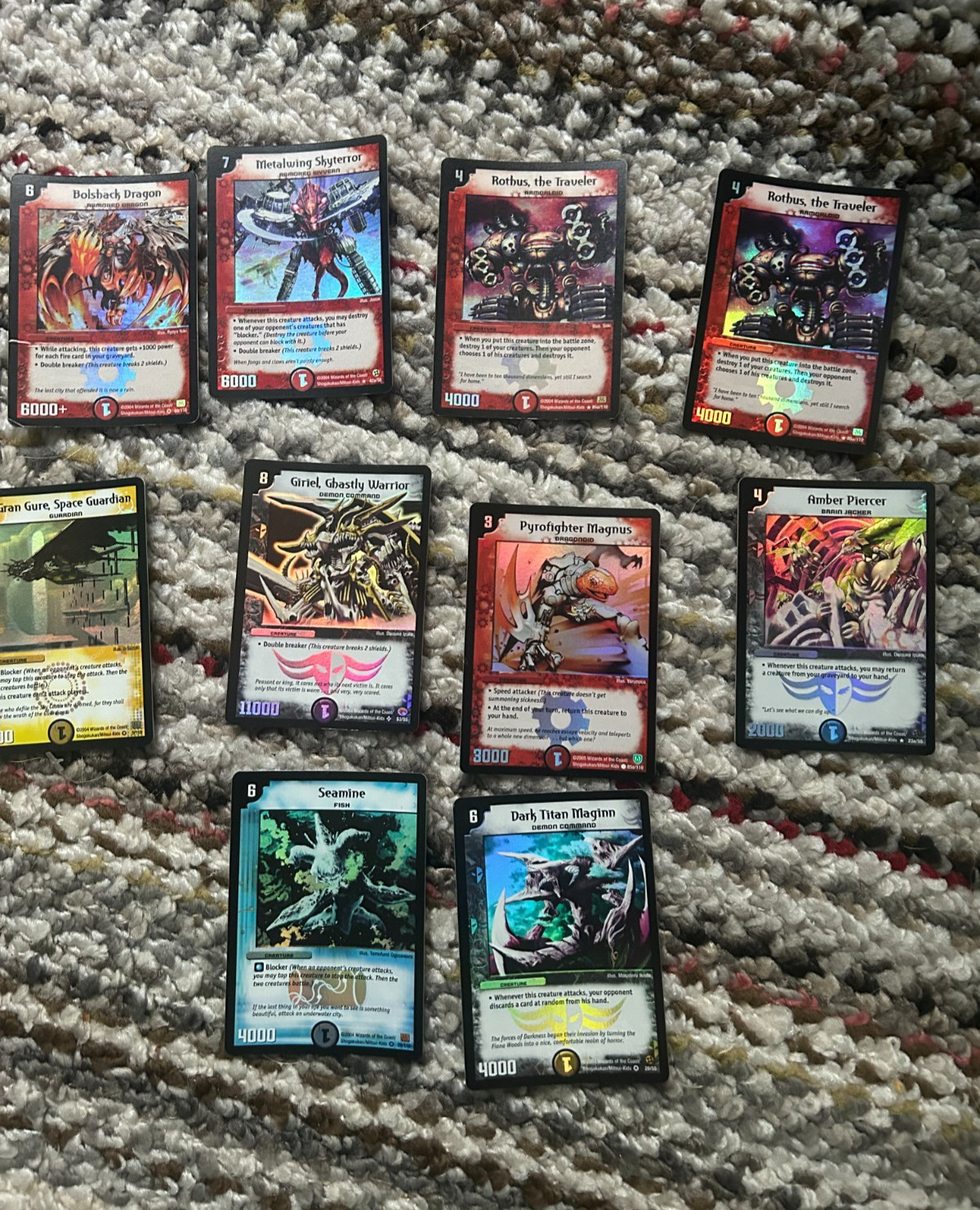 Lot of 10 foil duelmasters cards, range of prices. See description for condition Lot of 10 foil duelmasters cards, range of prices. See description for condition