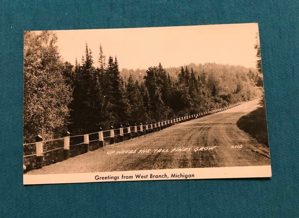 RPPC Vintage Postcard - Greetings From West Branch, Michigan MI 