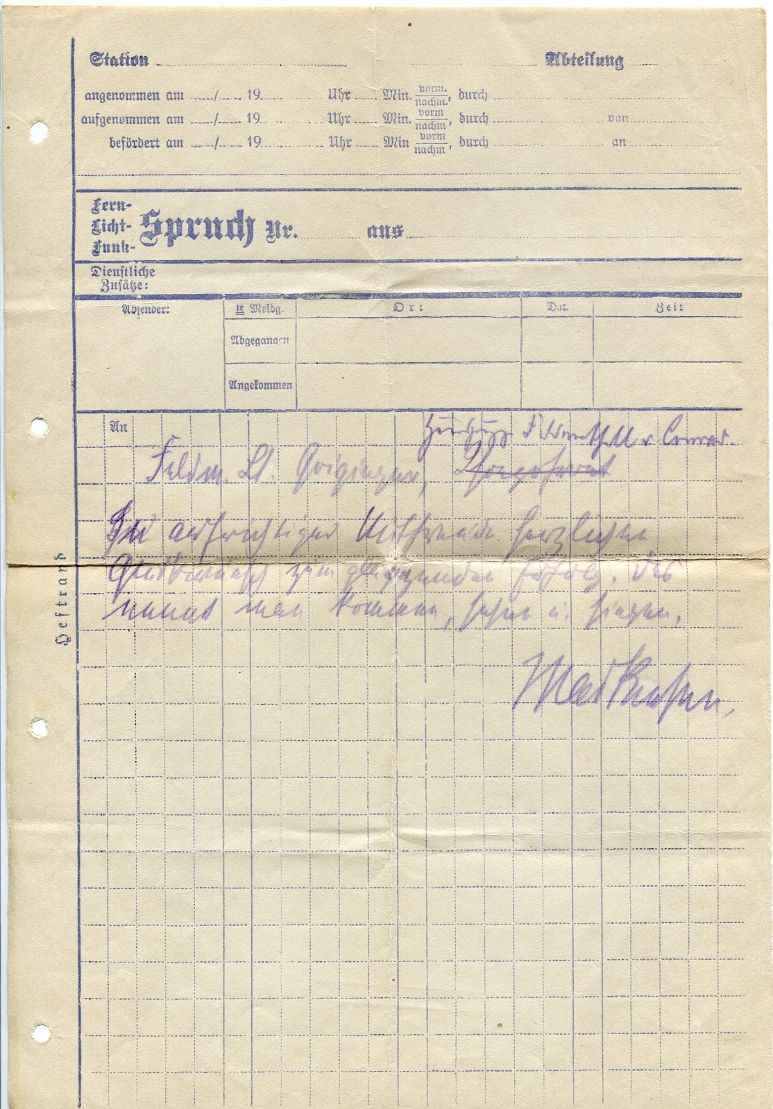 AUGUST VON MACKENSEN - telegram, autograph, autograph, signed, WWI AUGUST VON MACKENSEN - telegram, autograph, autograph, signed, WWI