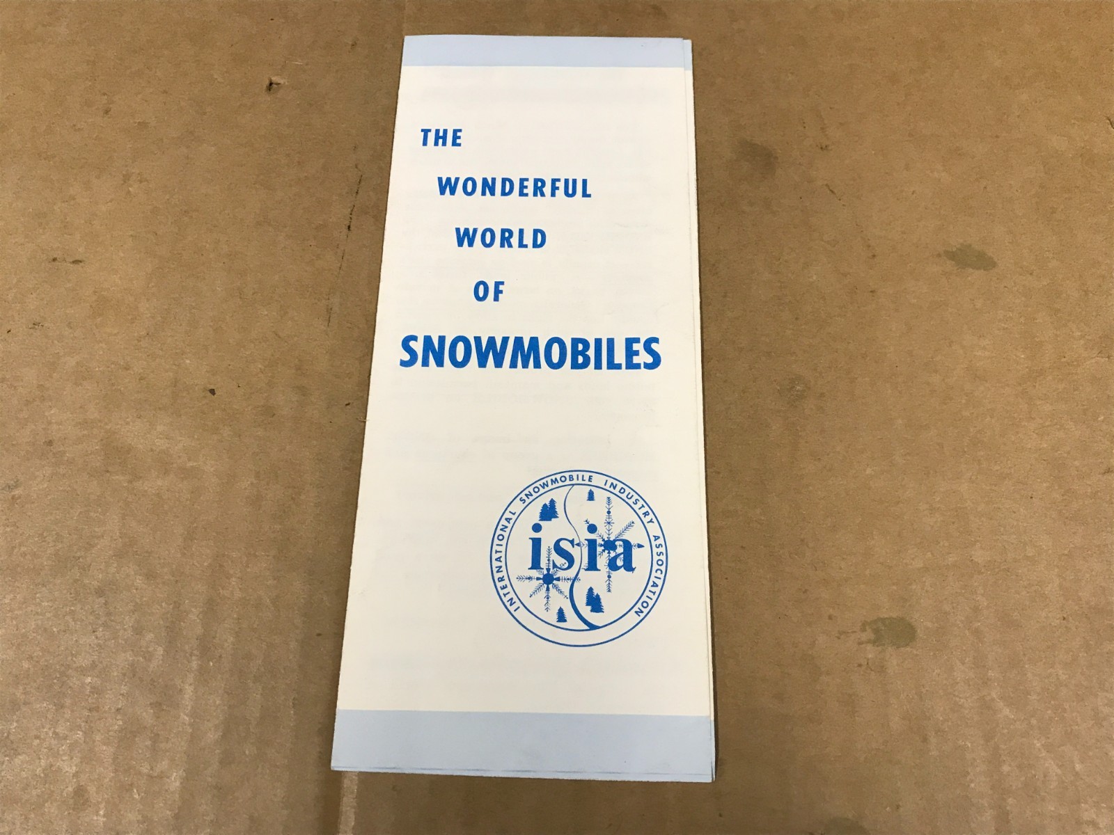 Vintage The Wonderful World Of Snowmobiles Pamphlet - ISIA