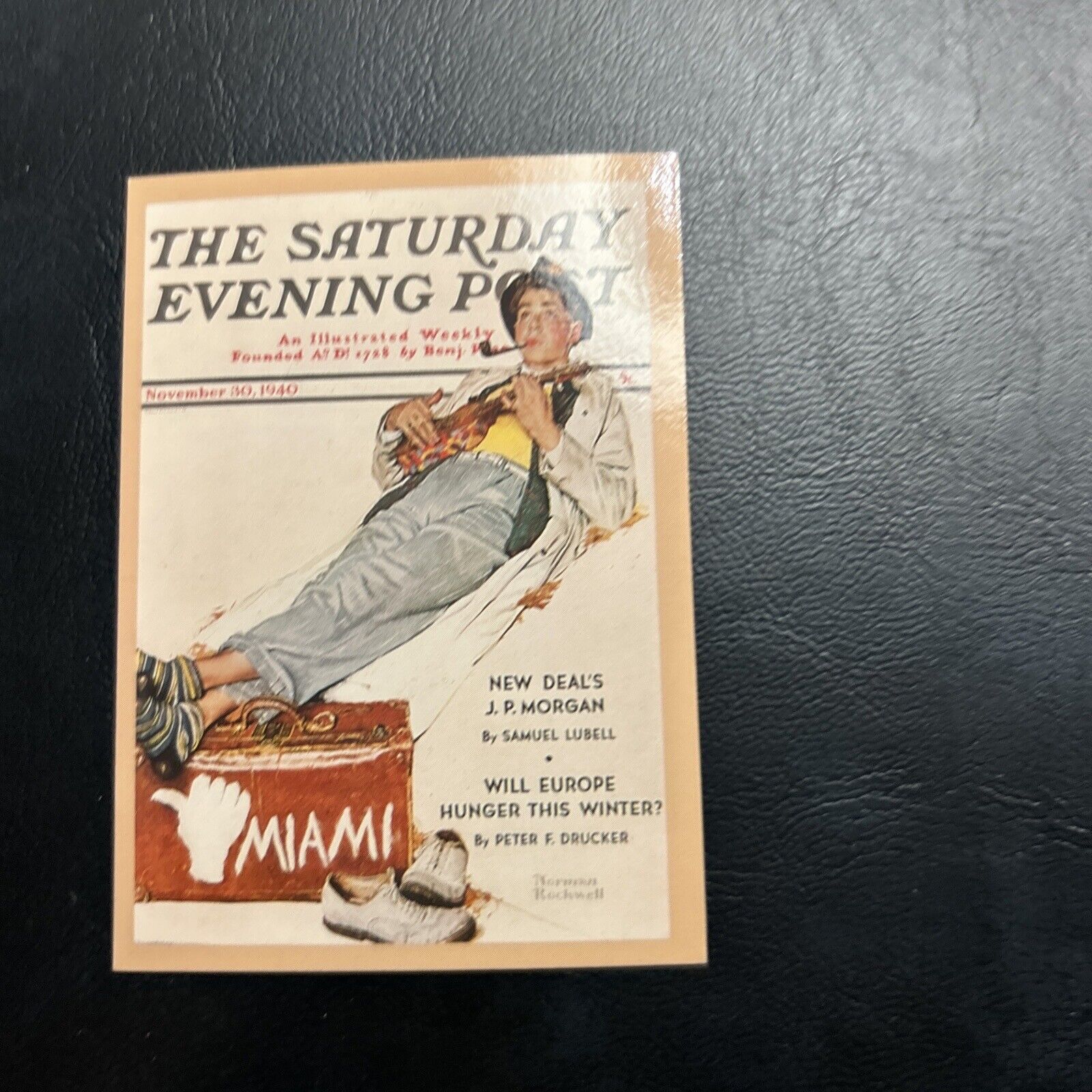 Jb14 Norman Rockwell 2 1995 #50 The Saturday Evening Post 1940 Miami Bound