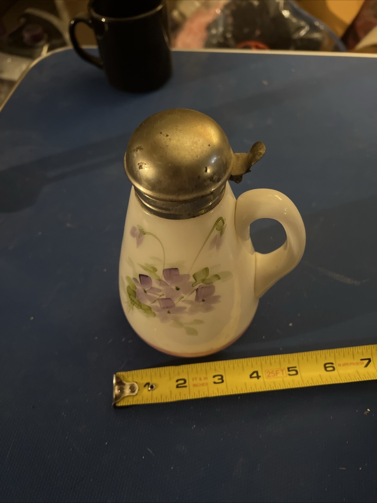 Vintage Milk Glass Hand painted Flowers