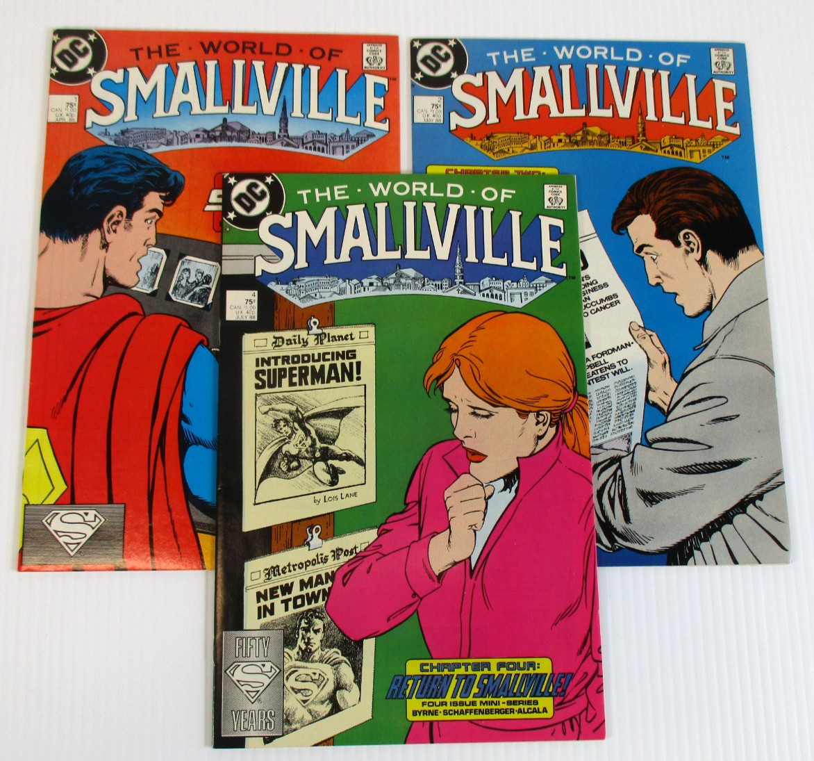 The World of Smallville #1 2 4 DC Comics 1988 Higher Grade Lot The World of Smallville #1 2 4 DC Comics 1988 Higher Grade Lot