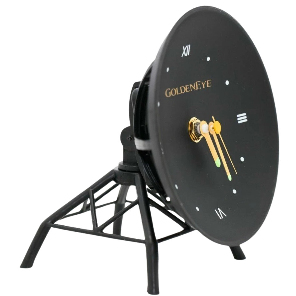 GoldenEye 1995 Satellite Dish Desk Clock – James Bond 007 Movie Promo – Rare