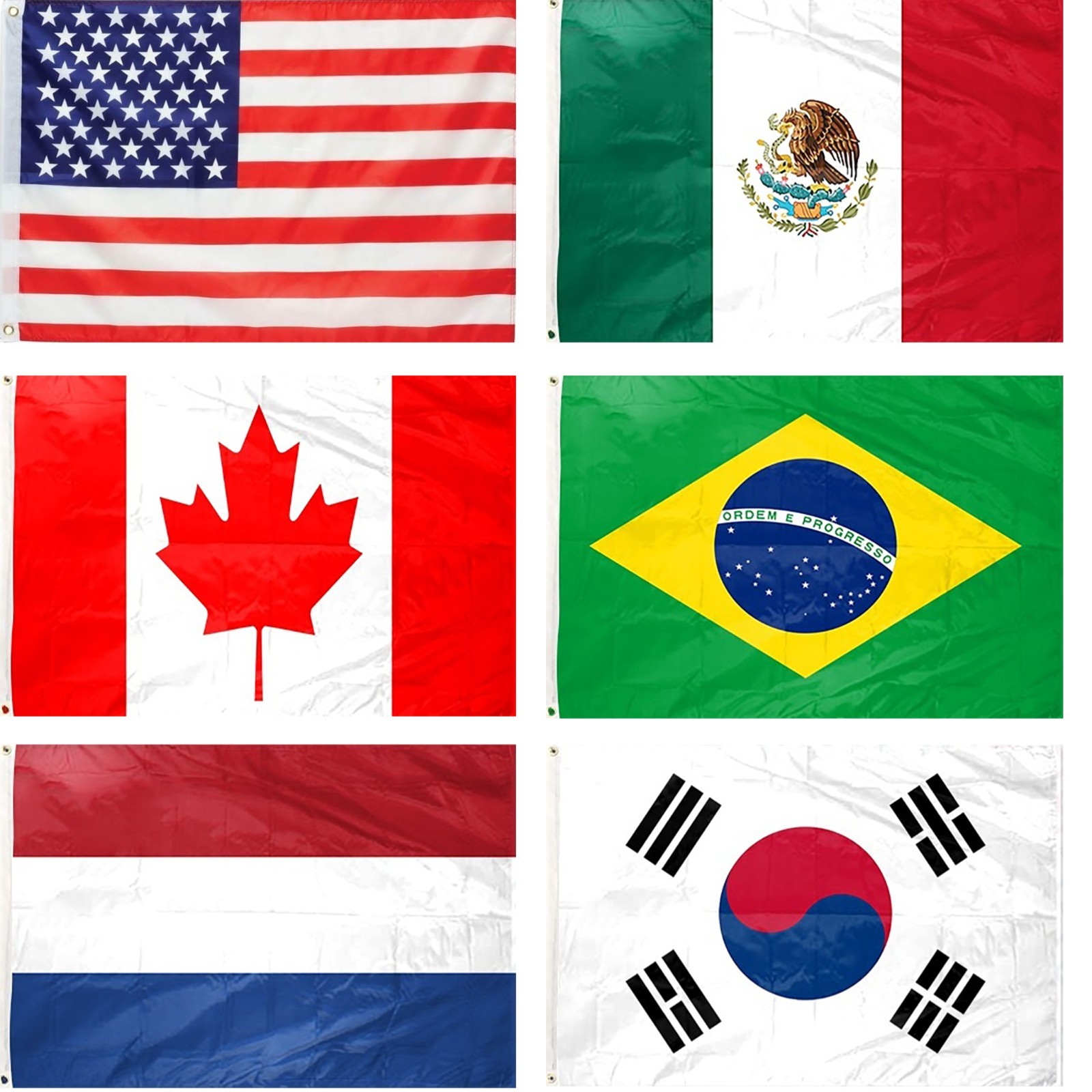 Huge Wholesale Lot (350) Of 3’ x 5’ Foot Country Flags - USA, Mexico. World Cup Huge Wholesale Lot (350) Of 3’ x 5’ Foot Country Flags - USA, Mexico. World Cup
