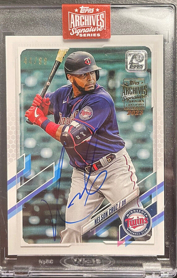 2023 Topps Archives Nelson Cruz Signature Series On-CARD AUTO 44/88 - Twins