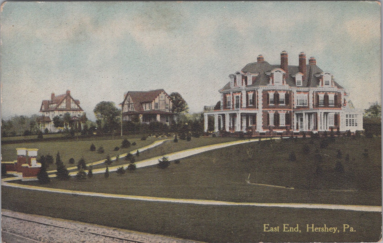 East End High Point Mansion Estate Homes Hershey PA Architecture 1920 Postcard