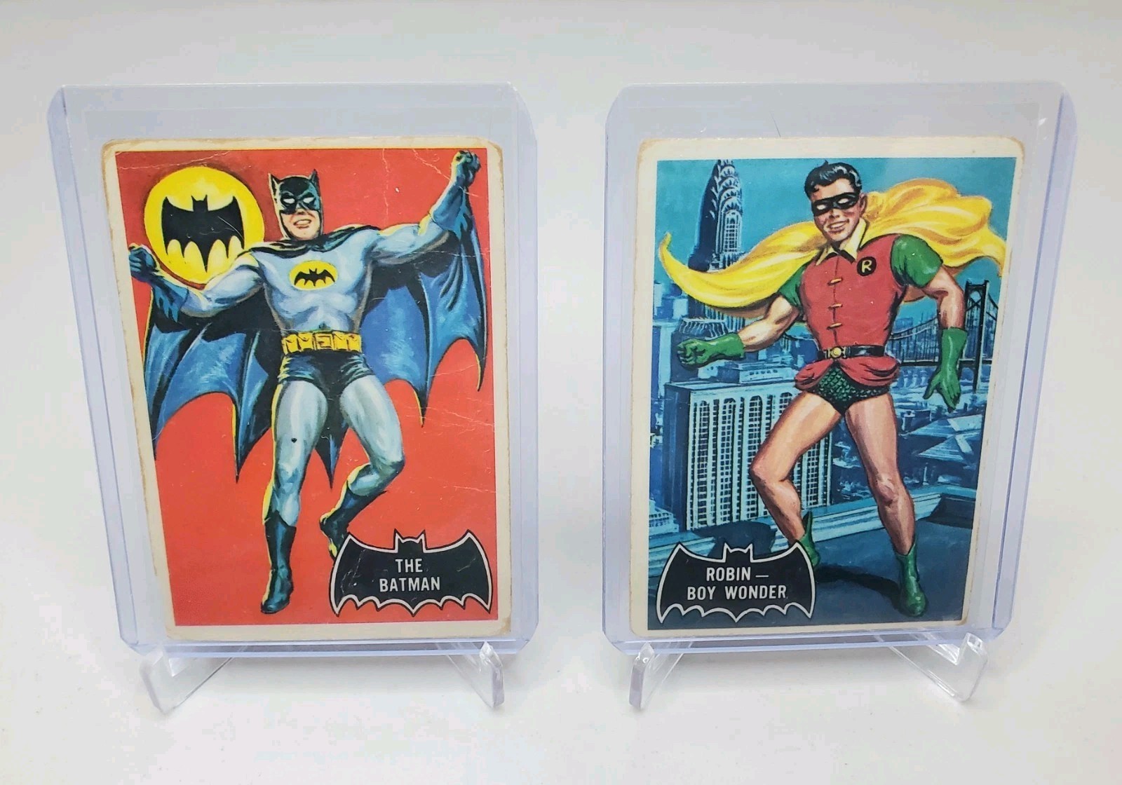 1966 Topps Batman Trading Cards~Batman & Robin ROOKIES~Authentic~Low Grade~READ 1966 Topps Batman Trading Cards~Batman & Robin ROOKIES~Authentic~Low Grade~READ