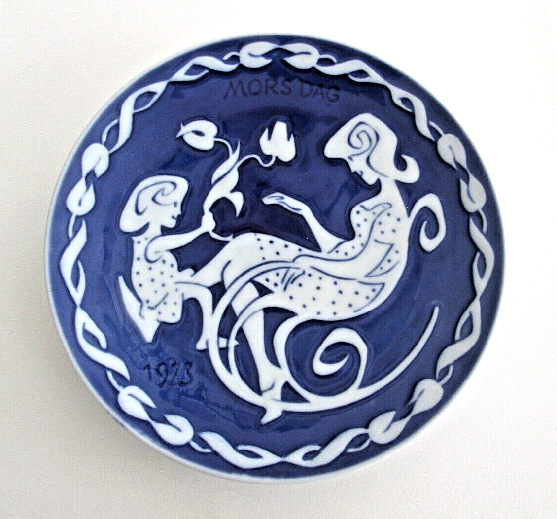 Vgt 1973 Royal Copenhagen Plate Mothers Day Blue Porcelain 6\ Vgt 1973 Royal Copenhagen Plate Mothers Day Blue Porcelain 6\
