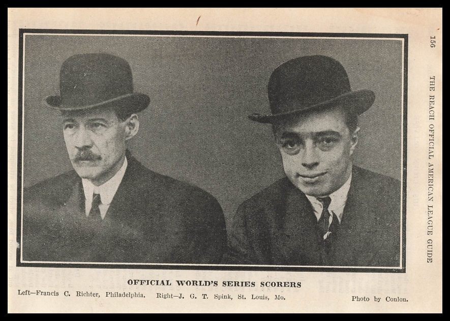 1912 World Series Scorers Photo Francis C. Richter And J. G. T. Spink Print Ad 1912 World Series Scorers Photo Francis C. Richter And J. G. T. Spink Print Ad