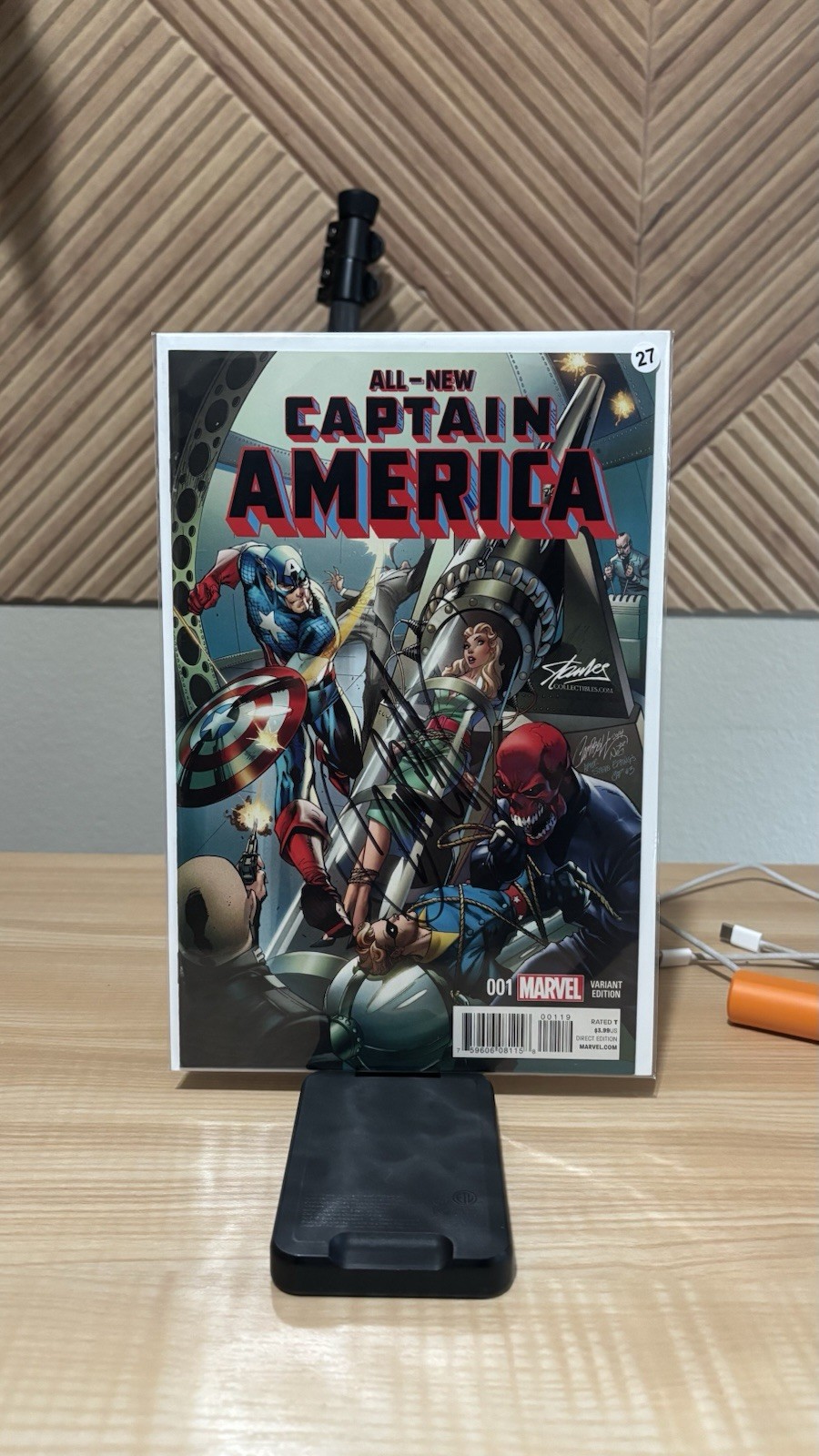 All-New Captain America #1 J Scott Campbell Signed La Mole Variant COA Marvel
