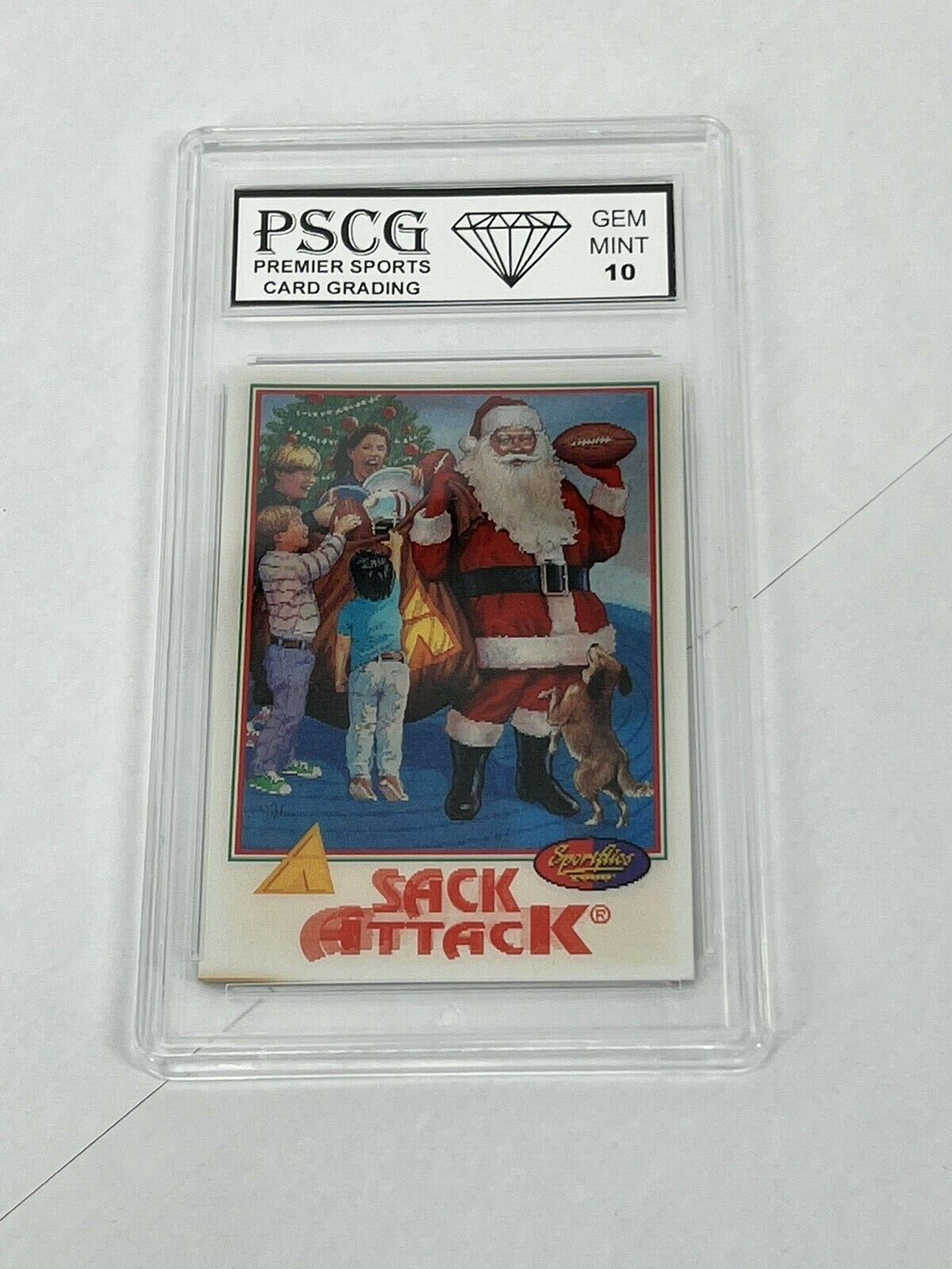 1994 Pinnacle Sack Attack NFL Christmas Santa Claus Football PSCG 10 GEM MINT