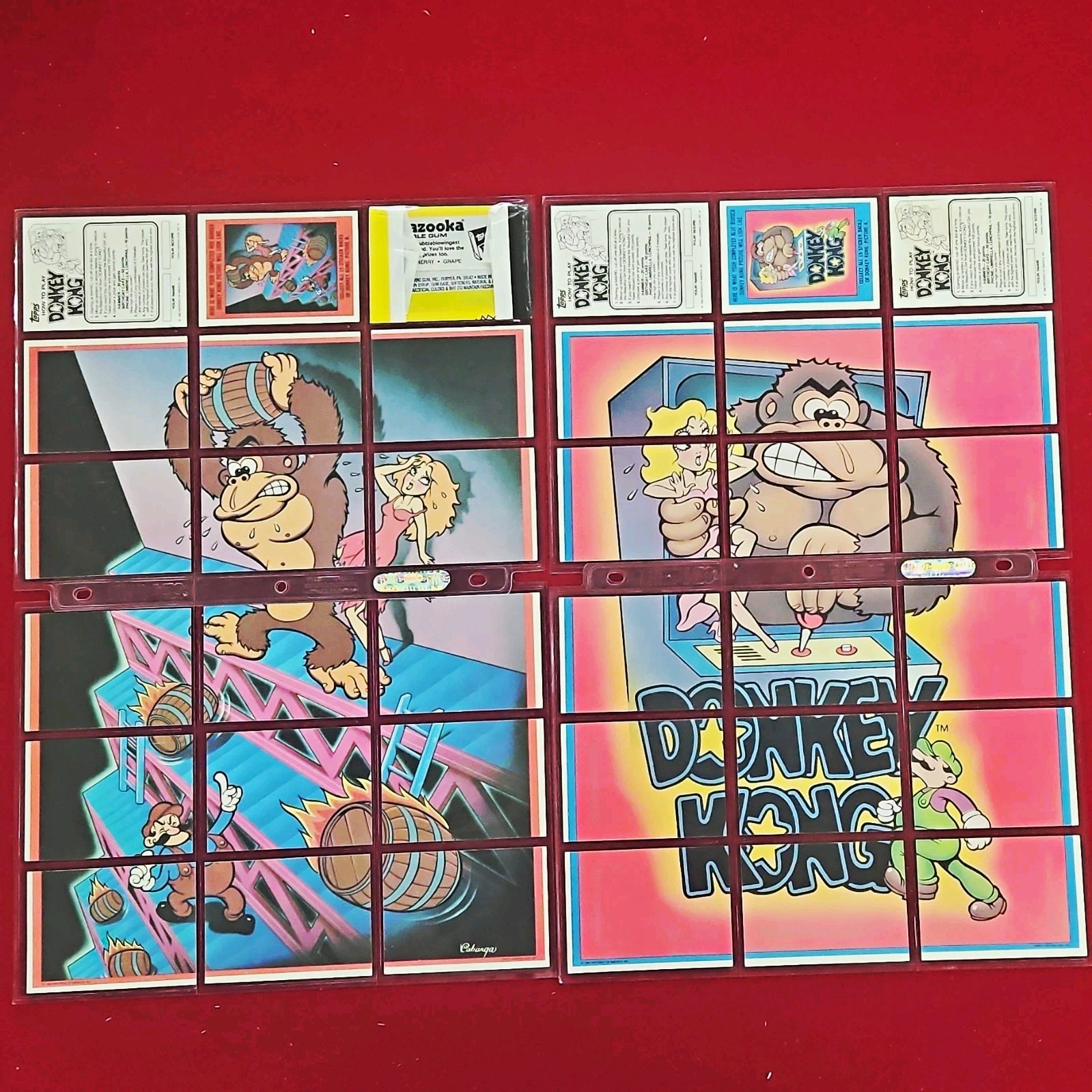 1982 Topps Donkey Kong Full Set 32, 3 Game Pcs 1 Wrapper ~ \
