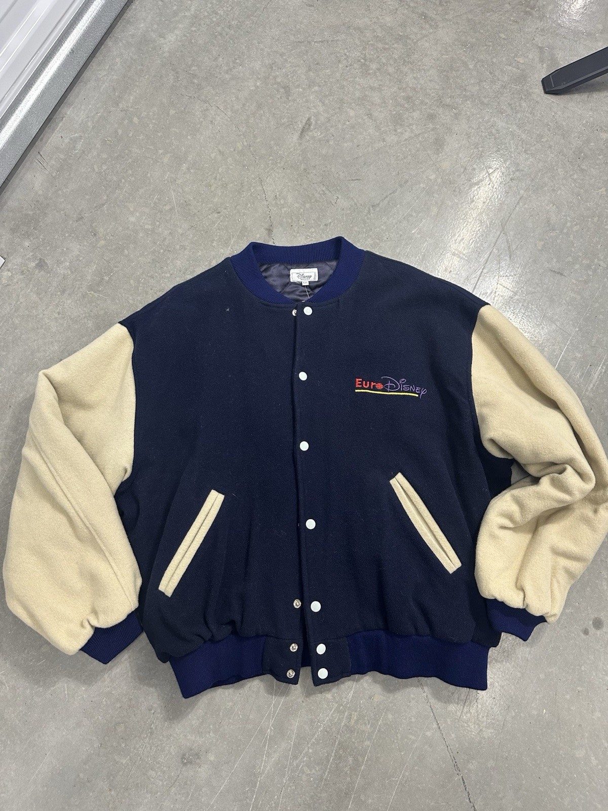 Disney Fashions Euro Disney Opening Crew 1992 Mickey Mouse Varsity Jacket XXL Disney Fashions Euro Disney Opening Crew 1992 Mickey Mouse Varsity Jacket XXL