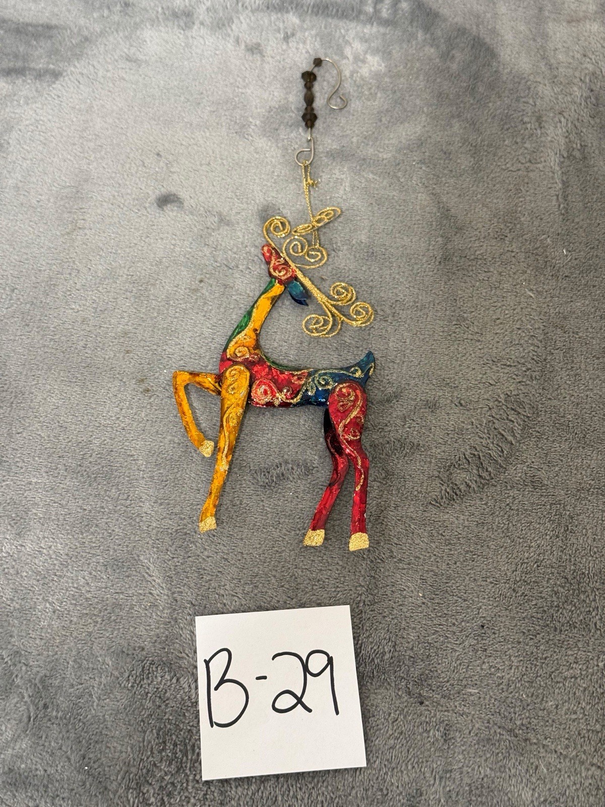 VTG NWT Pier One metal reindeer ornaments metal 7” x  4”