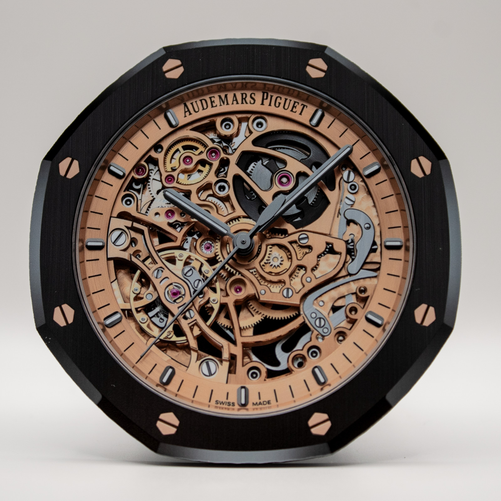 AP Royal Oak Openworked BLACK ROSEGOLD Watch Coaster Acrylic Bar Desk Decor Gift AP Royal Oak Openworked BLACK ROSEGOLD Watch Coaster Acrylic Bar Desk Decor Gift