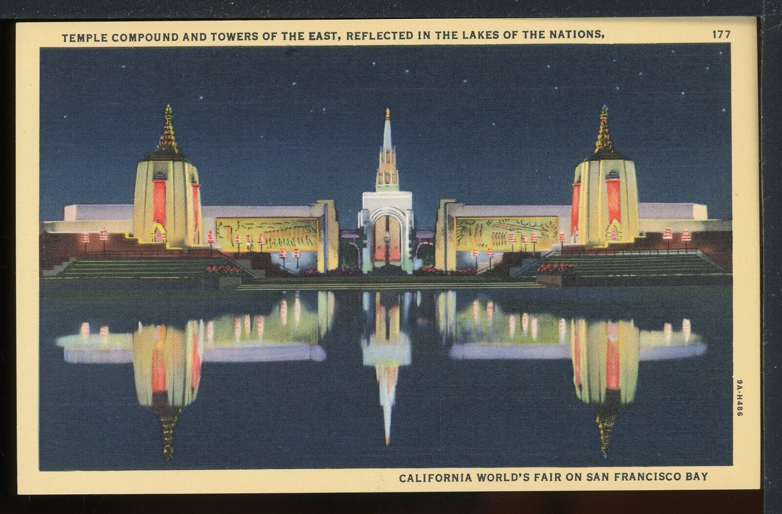 1939 GGIE Golden Gate Expo Lakes of the Nations Historic Vintage Postcard M642