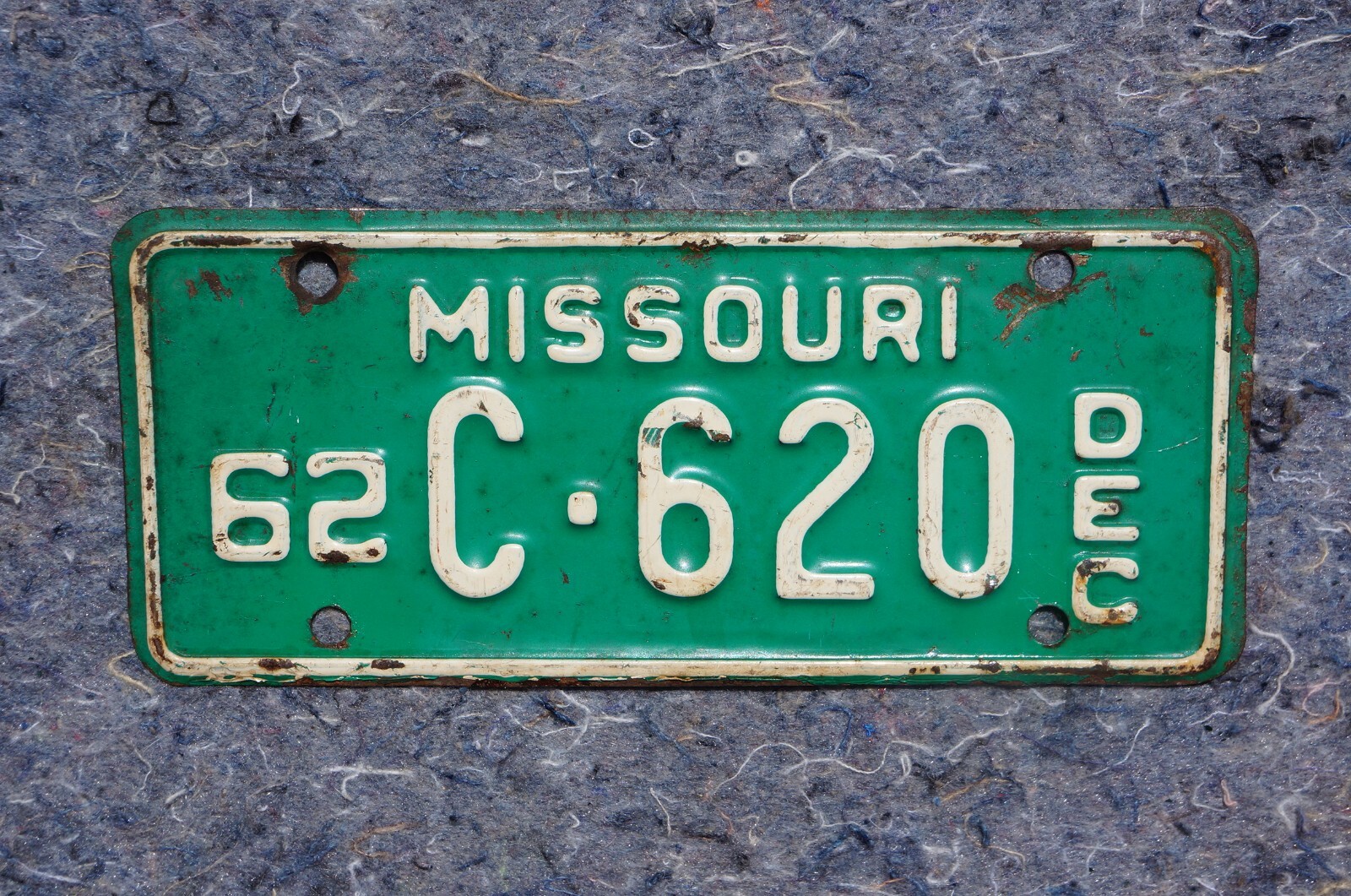 1962 Missouri MOTORCYCLE License Plate 1962 Missouri MOTORCYCLE License Plate