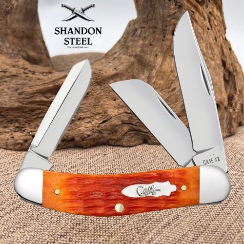 Case XX USA Crandall Jig Tequila Sunrise Bone 57532 Bose Sowbelly Pocket Knife