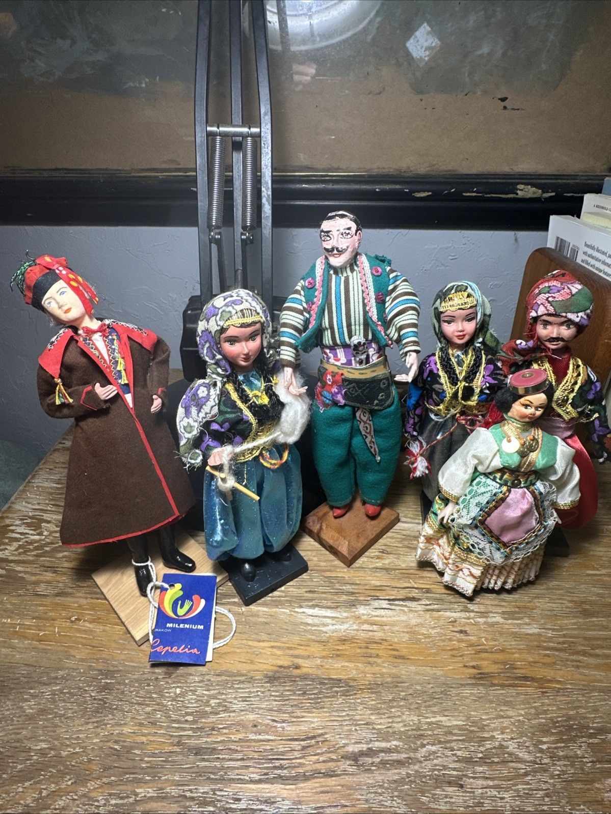 Lot Vintage Folk Art Dolls Polish/Turkish Folk Art Hand Painted Lot Vintage Folk Art Dolls Polish/Turkish Folk Art Hand Painted