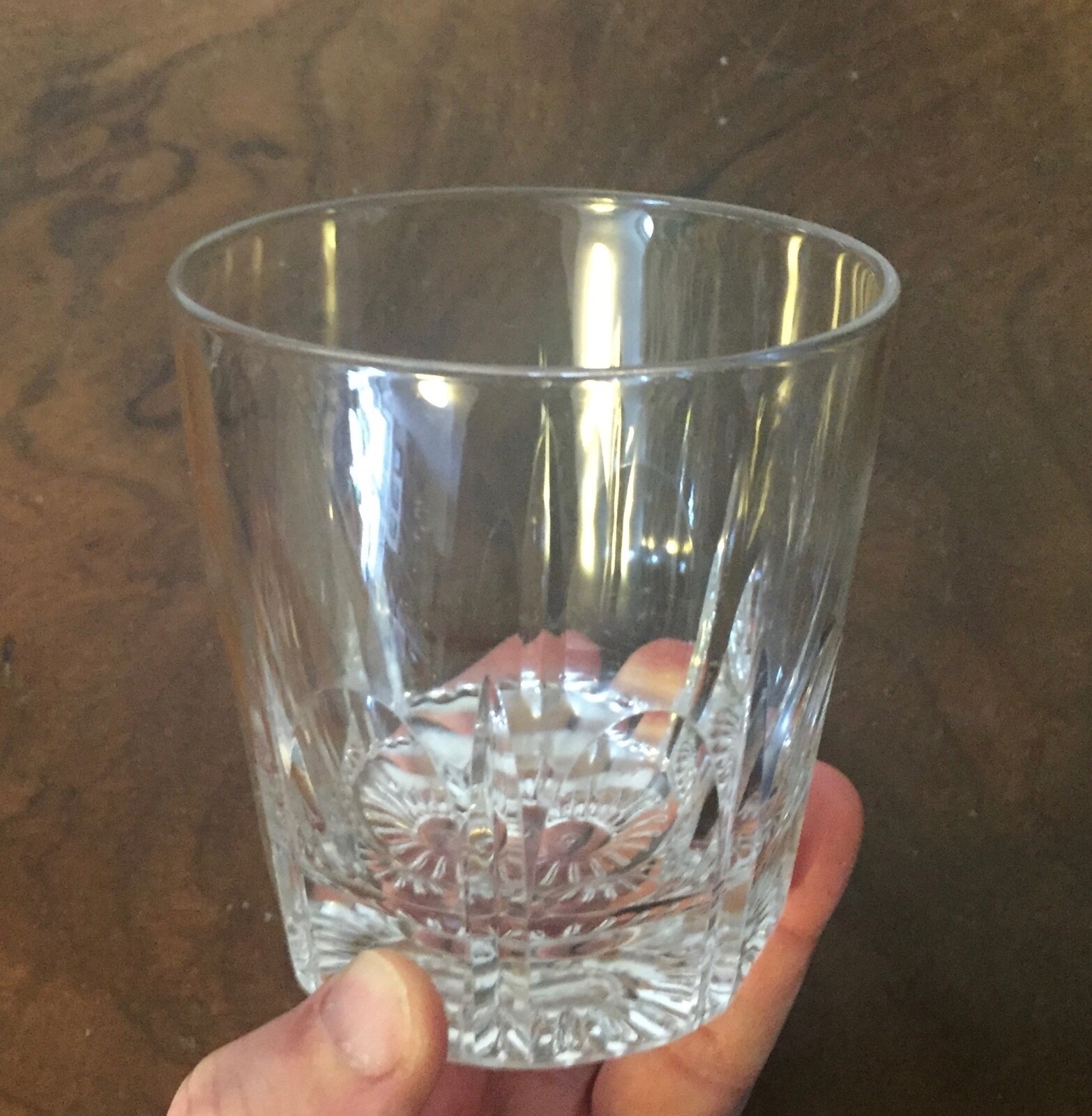 Antique 19th c Anglo Irish Crystal Whiskey Glass Tumbler Thumb Cut Lemon Squeeze Antique 19th c Anglo Irish Crystal Whiskey Glass Tumbler Thumb Cut Lemon Squeeze