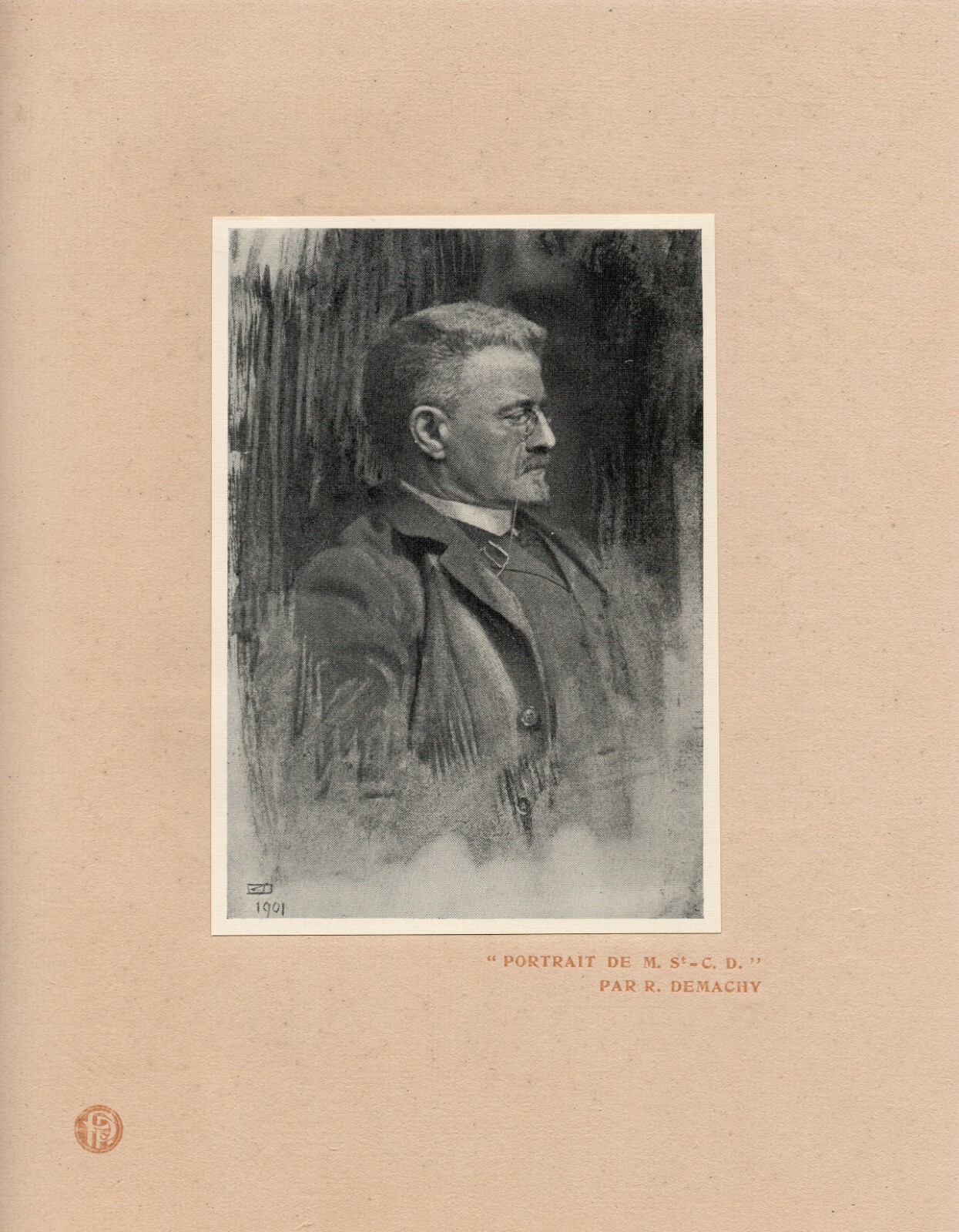 ROBERT DEMACHY, Portrait Original 1903 Tipped-in Halftone Plate French Pictorial ROBERT DEMACHY, Portrait Original 1903 Tipped-in Halftone Plate French Pictorial