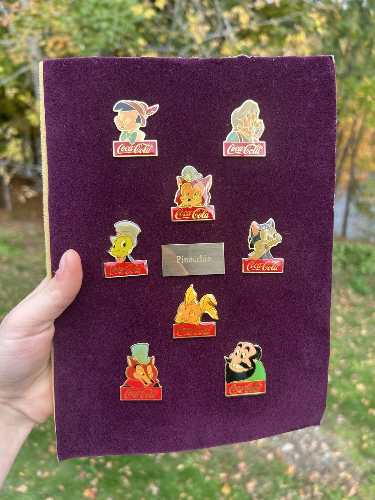 Vintage 1986 Disney World 15th Anniv Coca Cola Pinocchio Lot of 8 Cast Member Vintage 1986 Disney World 15th Anniv Coca Cola Pinocchio Lot of 8 Cast Member