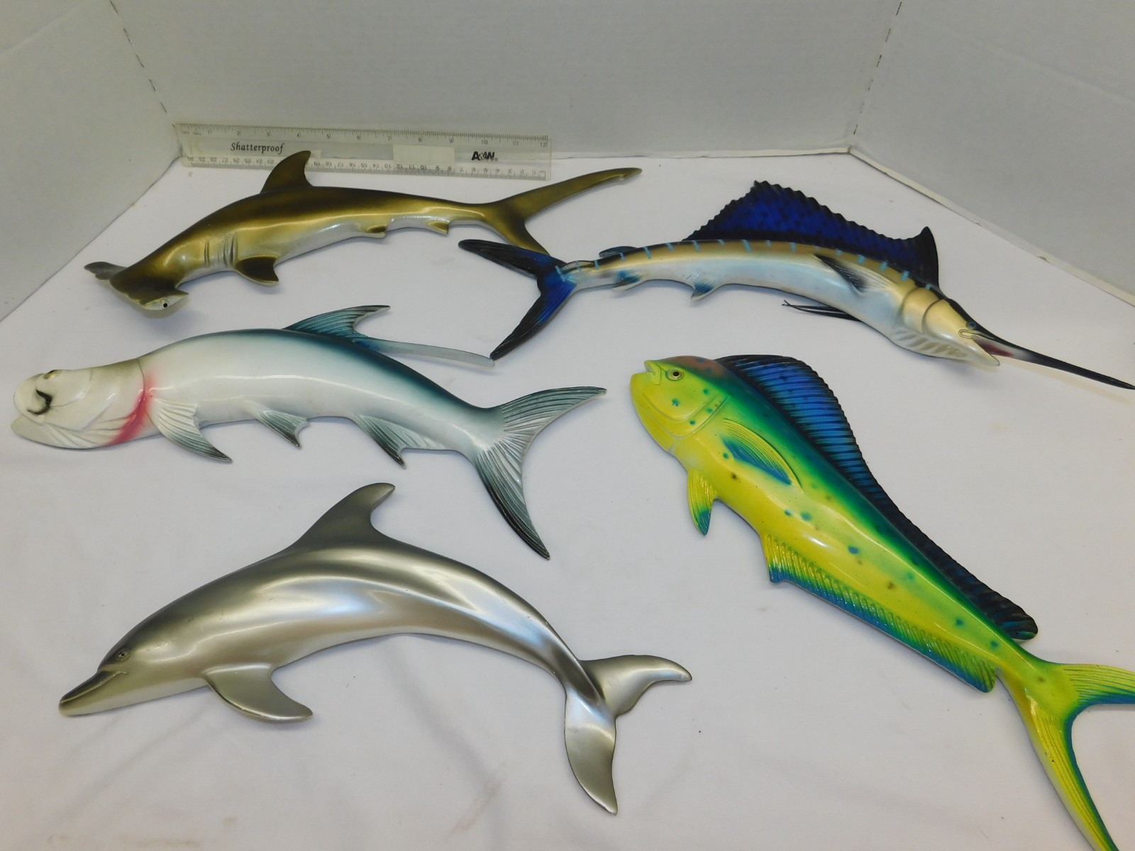 UNIQUE RARE Set of 5 Vintage Williamson Lures Decorative Fish Swordfish Mahi UNIQUE RARE Set of 5 Vintage Williamson Lures Decorative Fish Swordfish Mahi