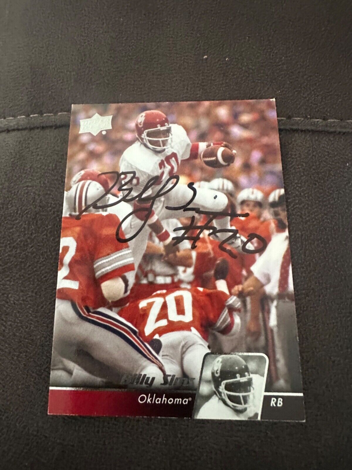 BILLY SIMS signed LIONS OKLAHOMA heisman 2021 Prism football card