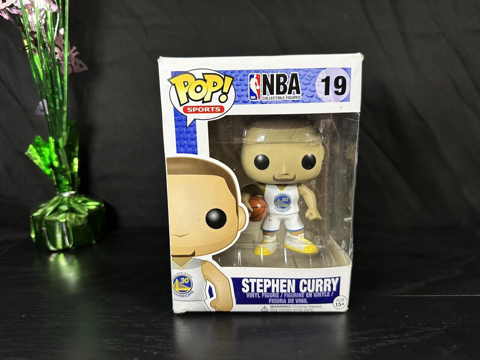 FUNKO POP  2016 NBA STEPHEN CURRY #19 WHITE JERSEY POPLIFE STICKER VAULTED