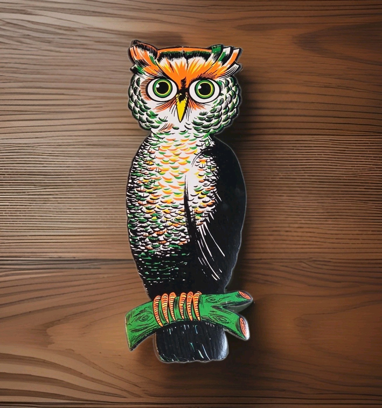 RARE Vintage BEISTLE Halloween Owl Die Cut 21 1/2\ RARE Vintage BEISTLE Halloween Owl Die Cut 21 1/2\