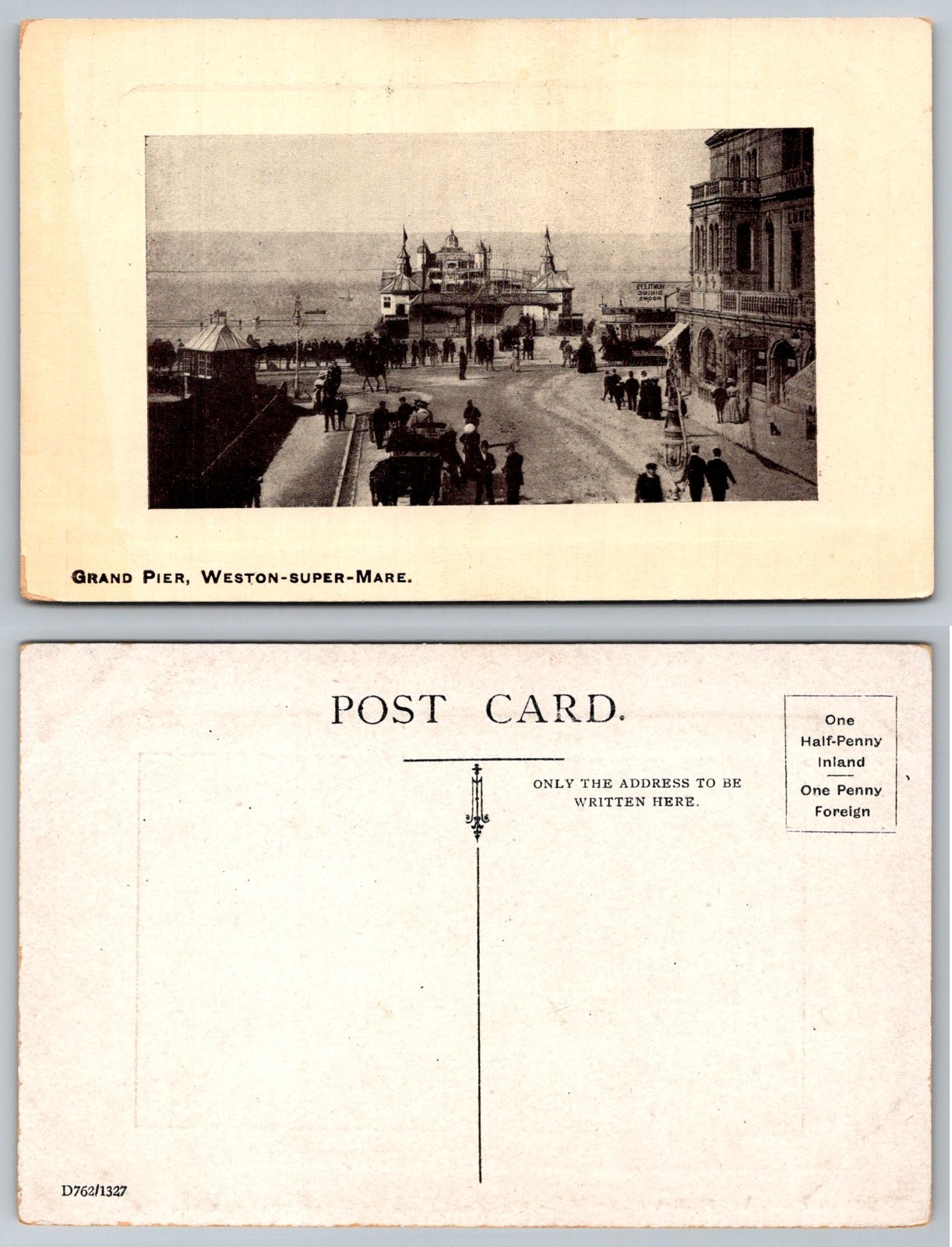 Weston-super-Mare England Grand Pier Waterfront Street View Postcard