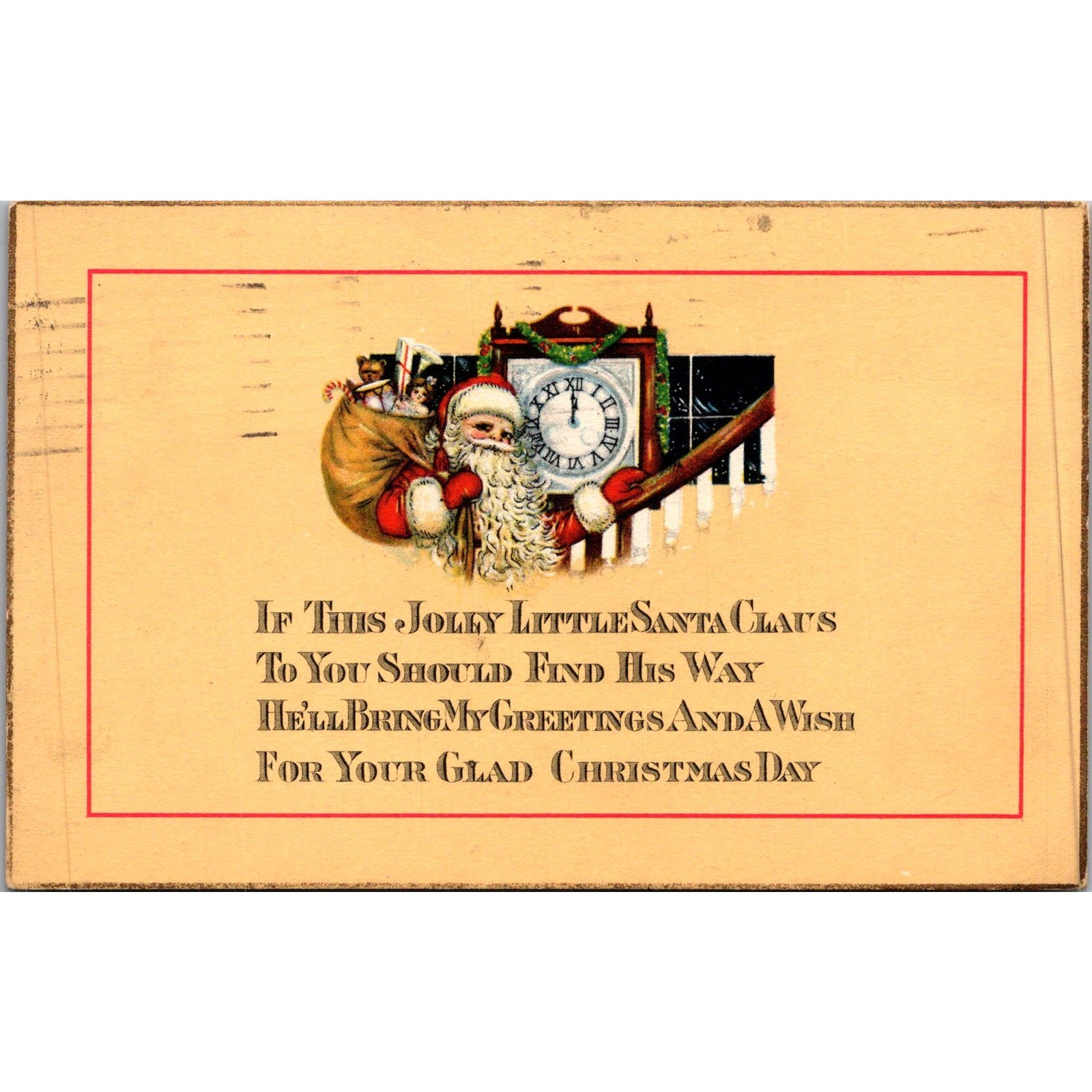 If This Jolly Little Santa Claus 1925 Vintage Postcard SP17-1 If This Jolly Little Santa Claus 1925 Vintage Postcard SP17-1