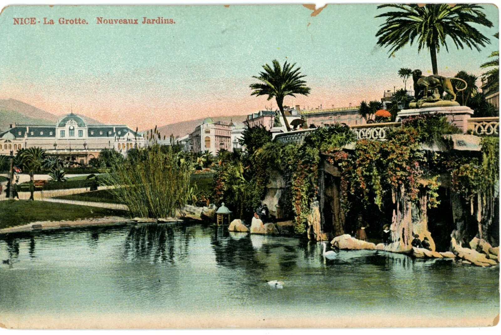Nice France La Grotte Nouveaux Jardins Casino Undivided Back Postcard c1905 Nice France La Grotte Nouveaux Jardins Casino Undivided Back Postcard c1905