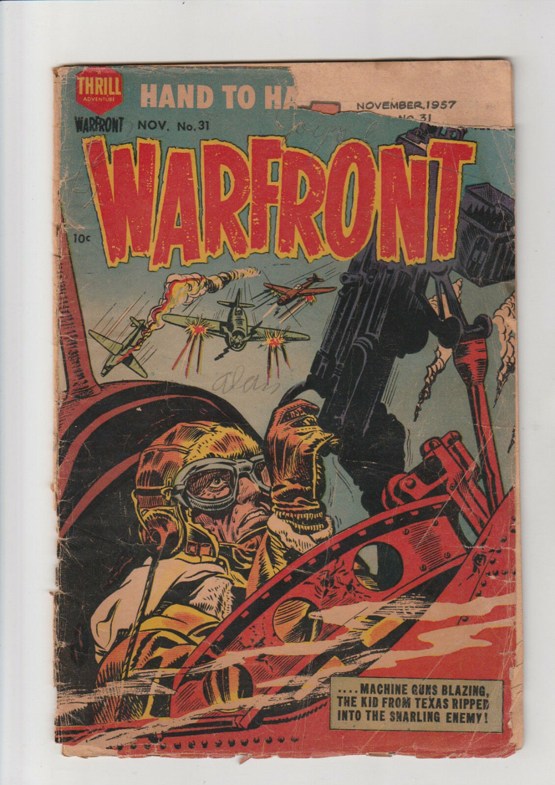 Warfront #31 G- 1957 Harvey comic 